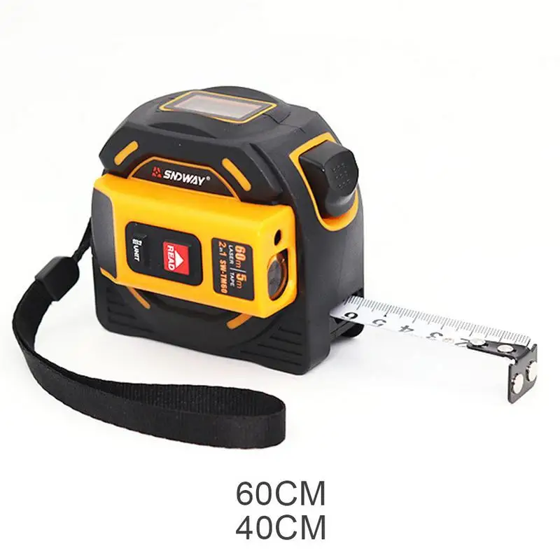 2 in 1 Tape Measurer 5M Measuring Instrument LCD Digital Display Handheld Infrared 60M 40M Electronic Ruler
2 in 1 Tape Measurer 5M Measuring Instrument LCD Digital Display Handheld Infrared 60M 40M Electronic Ruler