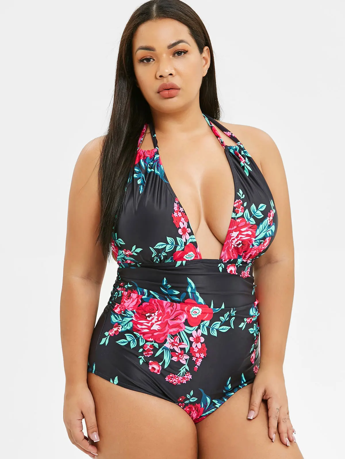 Wipalo Women Sexy Plus Size Floral Print Open Back Swim Suit Halter Plunging Neck One-Piece Swim Wear Casual Summer Beach Set
Wipalo Women Sexy Plus Size Floral Print Open Back Swim Suit Halter Plunging Neck One-Piece Swim Wear Casual Summer Beach Set