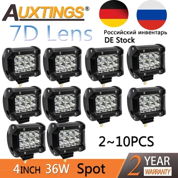 Auxtings Offroad 2~10X 4INCH 36W LED Work Light Bar Spotlight 12V 24V CAR TRUCK SUV ATV 4X4 4WD TRAILER PICKUP DRIVING EU stock