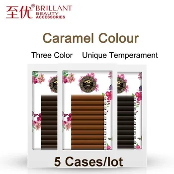 BRILLANT 5 Cases Caramel Color Classic Fashion Grafting Eyelashes Extension Density Plant False Eyelash Natural Brown Coffee
BRILLANT 5 Cases Caramel Color Classic Fashion Grafting Eyelashes Extension Density Plant False Eyelash Natural Brown Coffee