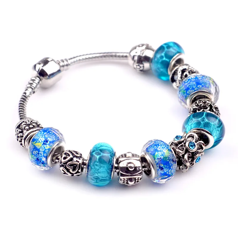 Famous Brand Silver Flower pandora Bracelets & Bangles Blue Crystal Charm Bracelets For Women Jewelry Pulseras Mujer B046
Famous Brand Silver Flower pandora Bracelets & Bangles Blue Crystal Charm Bracelets For Women Jewelry Pulseras Mujer B046