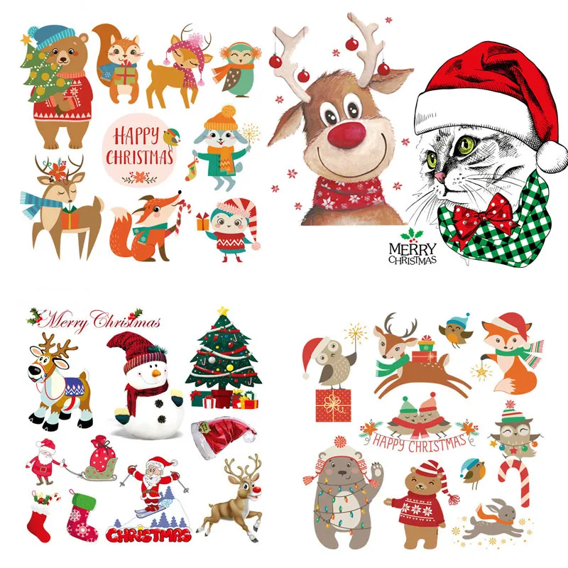 Christmas Iron on Patches Heat Transfers Clothing Sticker Iron on Bags Clothes Navidad Decor
Christmas Iron on Patches Heat Transfers Clothing Sticker Iron on Bags Clothes Navidad Decor
