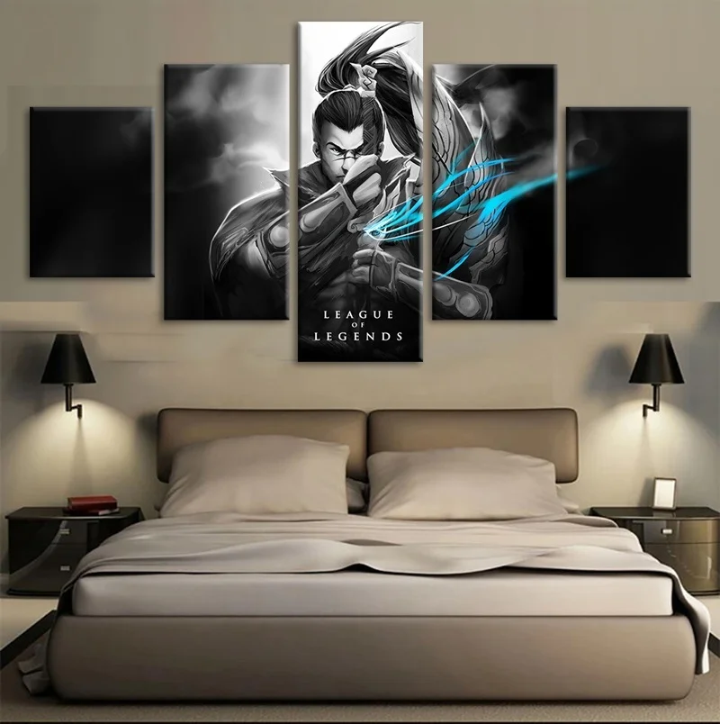 5 Piece Game Poster League of Legends The Unforgiven Yasuo Wall Painting for Living Room Wall Decor 
5 Piece Game Poster League of Legends The Unforgiven Yasuo Wall Painting for Living Room Wall Decor