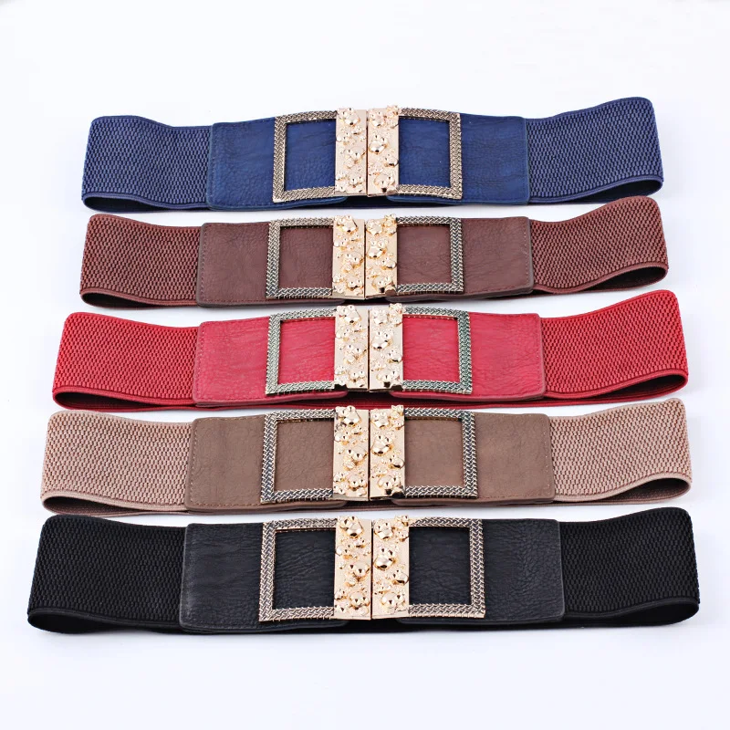 Korean Style Square Pair Buckle Elastic Women Girdle Widened Decorative Belt Skirt Long Waistband Dress Adornment For Lady Belt
Korean Style Square Pair Buckle Elastic Women Girdle Widened Decorative Belt Skirt Long Waistband Dress Adornment For Lady Belt