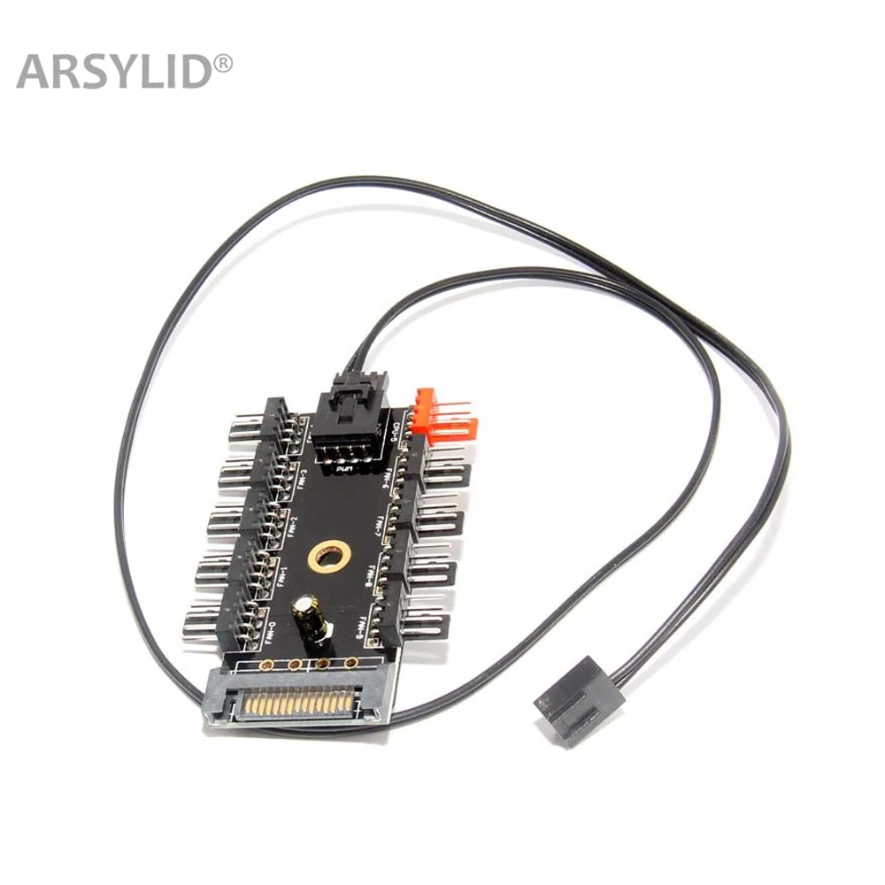ARSYLID 4Pin Fan Hub 1 to 10 Cooler Cooling Splitter Cable adapter PWM 12V 4Pin Power Supply SATA D4pin
ARSYLID 4Pin Fan Hub 1 to 10 Cooler Cooling Splitter Cable adapter PWM 12V 4Pin Power Supply SATA D4pin