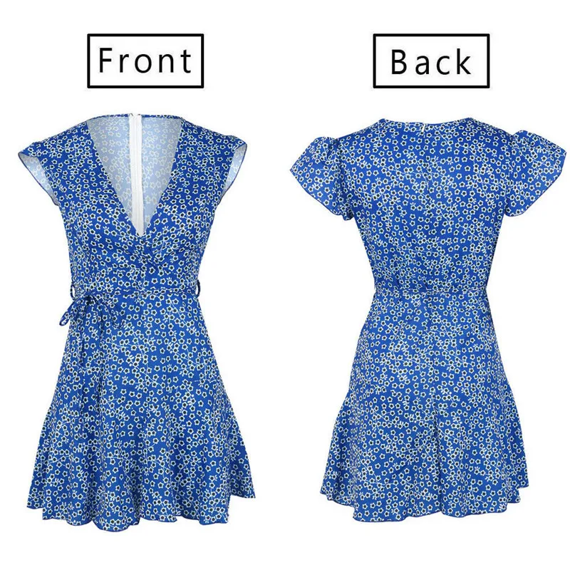 Women's Summer Boho Casual Short Mini Dress Summer Evening Party Deep V neck Beach Floral Dress Sundress
Women's Summer Boho Casual Short Mini Dress Summer Evening Party Deep V neck Beach Floral Dress Sundress