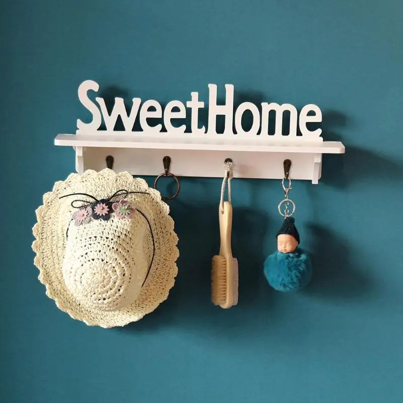 Sweet Home Shelves Hat Key Holders 4 Hooks Wall Mounted Storage Organizer Wall Hanger Home Rack Hanging Hooks Home Decoration
Sweet Home Shelves Hat Key Holders 4 Hooks Wall Mounted Storage Organizer Wall Hanger Home Rack Hanging Hooks Home Decoration