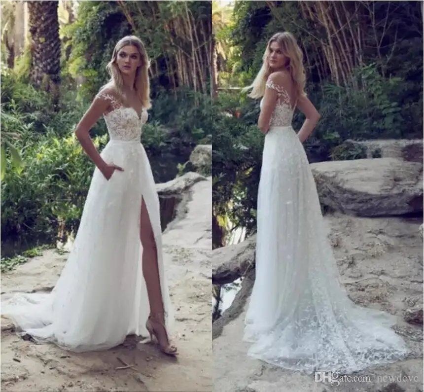 Vestido De Noiva Sexy Lace Beach Wedding Dress 2019 Latest Robe De Mariee v-Neck Boho Bridal Gown Custom Made
Vestido De Noiva Sexy Lace Beach Wedding Dress 2019 Latest Robe De Mariee v-Neck Boho Bridal Gown Custom Made