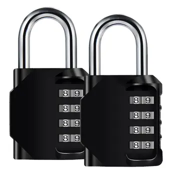 2 Pack 4-Digit Waterproof and rustproof lock zincl alloy and steel clasp for school sports locker storage case - black
2 Pack 4-Digit Waterproof and rustproof lock zincl alloy and steel clasp for school sports locker storage case - black