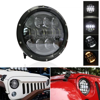 7inch Round 80W H4 LED Headlight High/Low Beam Angle Eyes light Amber Indicator DRL Turn Signal Lamp For Jeep Wrangler Hummer
7inch Round 80W H4 LED Headlight High/Low Beam Angle Eyes light Amber Indicator DRL Turn Signal Lamp For Jeep Wrangler Hummer