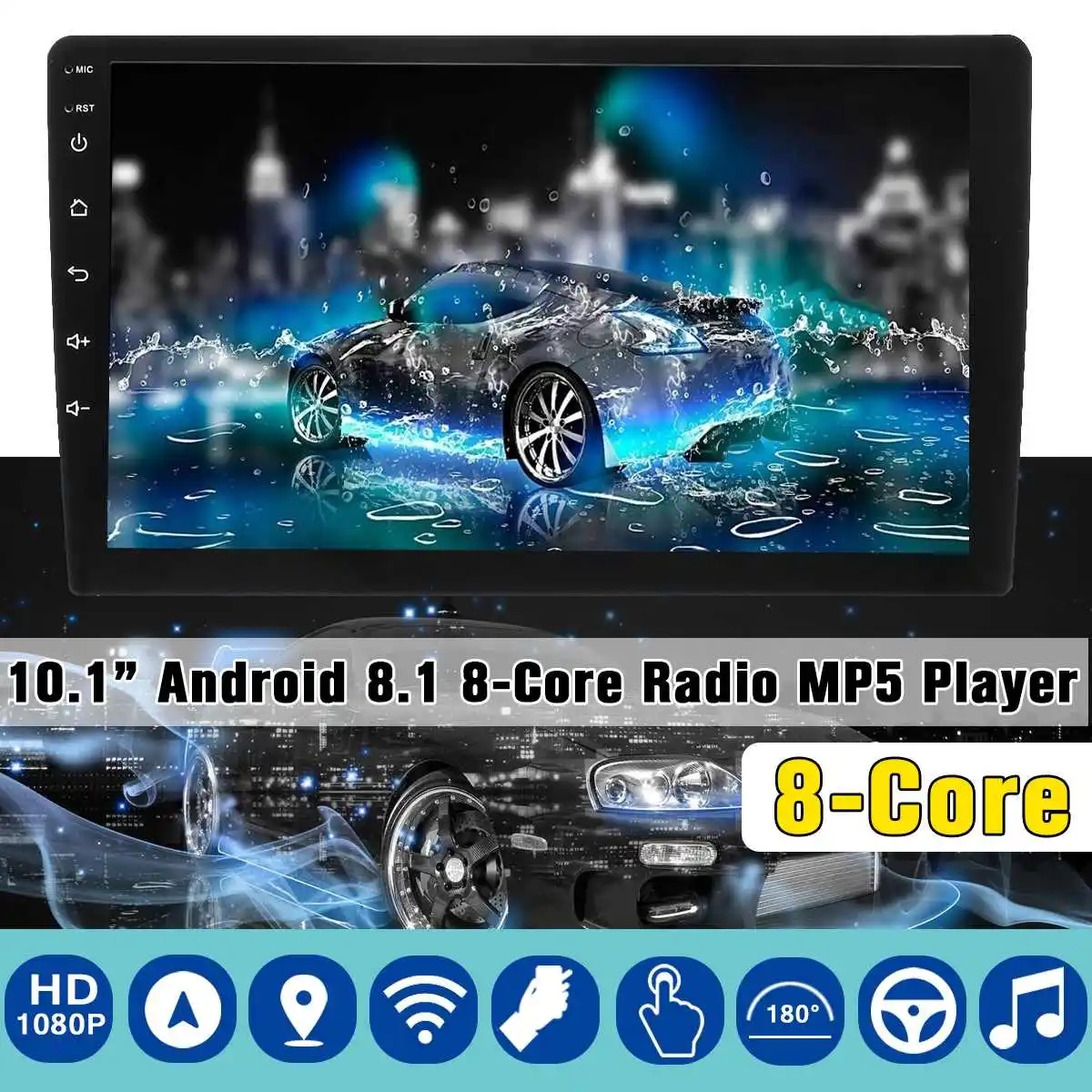 Car Multimedia Player 10.1 2G+32G for Android 8 Car Stereo 8 DIN bluetooth WIFI GPS Nav Quad Core Radio Video MP5 Universal
Car Multimedia Player 10.1 2G+32G for Android 8 Car Stereo 8 DIN bluetooth WIFI GPS Nav Quad Core Radio Video MP5 Universal