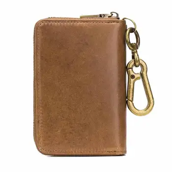 BULLCAPTAIN Original Key Holder Leather Card Wallet for Men Vintage Soft Leather Car Keychain Coin Purse Case Zipper Wallet 2019
BULLCAPTAIN Original Key Holder Leather Card Wallet for Men Vintage Soft Leather Car Keychain Coin Purse Case Zipper Wallet 2019