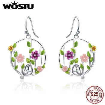 WOSTU Real 100% 925 Sterling Silver Spring Collection Birds & Flower Drop Earrings For Women Romantic S925 Jewelry Gift CQE480
WOSTU Real 100% 925 Sterling Silver Spring Collection Birds & Flower Drop Earrings For Women Romantic S925 Jewelry Gift CQE480