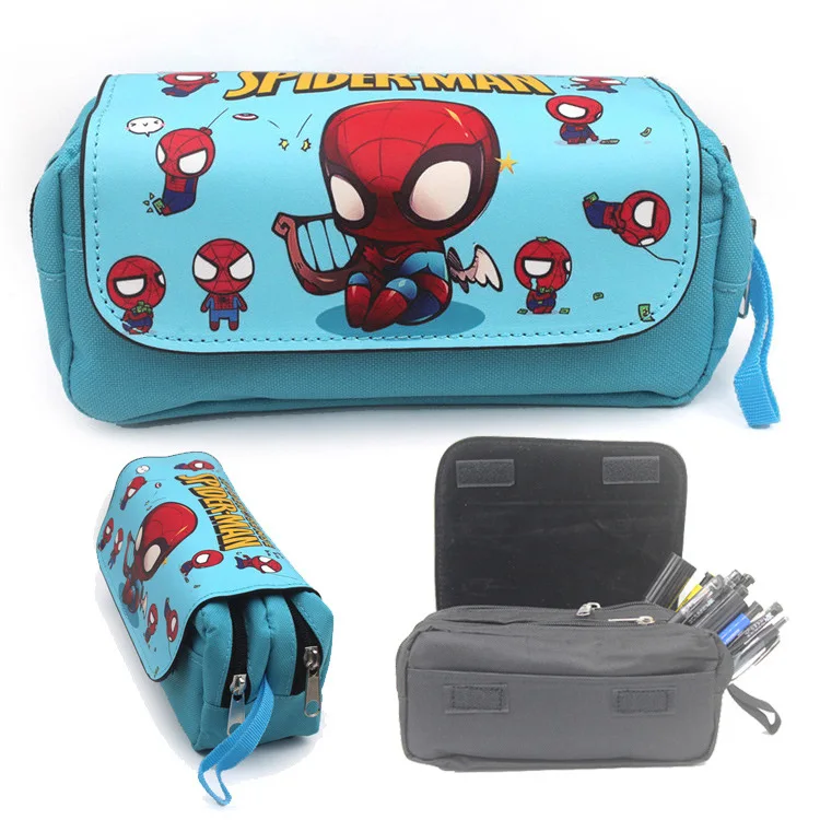Anime Q version super hero spiderman student pen box cartoon double-layer stationery bag large capacity zipper pencil case 
Anime Q version super hero spiderman student pen box cartoon double-layer stationery bag large capacity zipper pencil case