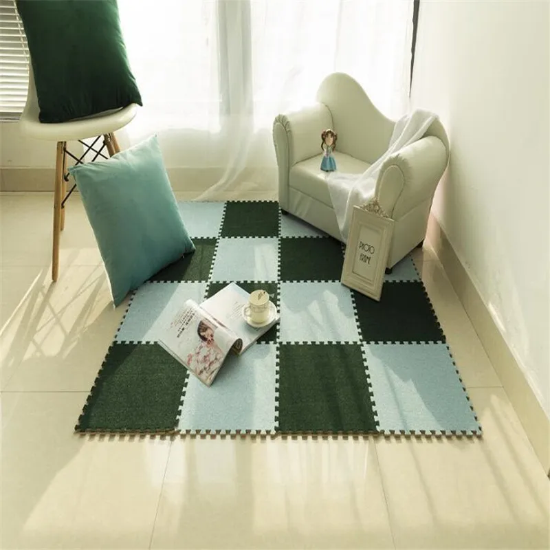 1 шт. DIY 30x30 см напольный коврик EVA пена головоломка короткий Shu бархатный плюшевый