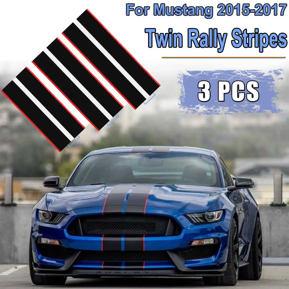 DUAL RACING STRIPES VINYL DECAL STICKER AUTO RALLY GRAPHICS