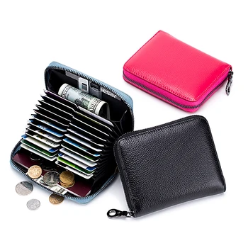 RFID Blocking Brief Design Unisex Accordion Wallet 24 Slots Genuine Leather Women Coin Purse 8 Colors Men's Card Holder Case
RFID Blocking Brief Design Unisex Accordion Wallet 24 Slots Genuine Leather Women Coin Purse 8 Colors Men's Card Holder Case