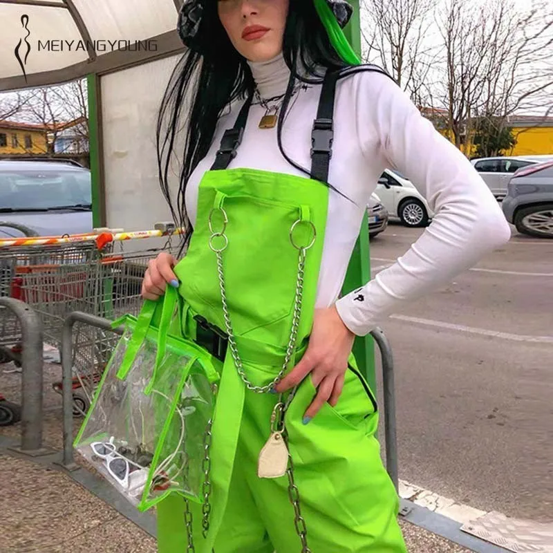 MEIYANGYOUNG Big Pockets Jumpsuit Women Overalls 2019 With Buckle Metal Chain Rompers Womens Jumpsuit Ankle-length Playsuits
MEIYANGYOUNG Big Pockets Jumpsuit Women Overalls 2019 With Buckle Metal Chain Rompers Womens Jumpsuit Ankle-length Playsuits