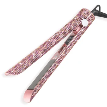 Rose Gold Hand Made Sparkling Crystal Diamond Rhinestone Lcd Digital Display Flat Iron Crystal Gems Titanium Hair Straightener
Rose Gold Hand Made Sparkling Crystal Diamond Rhinestone Lcd Digital Display Flat Iron Crystal Gems Titanium Hair Straightener