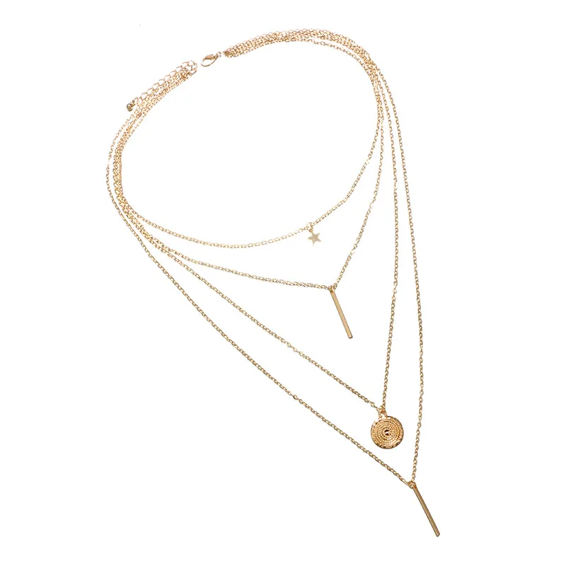 Bohemian Long Pendant Necklaces Lady Vintage Gold Star Star Necklace Multilayer Necklace Statement Jewelry
Bohemian Long Pendant Necklaces Lady Vintage Gold Star Star Necklace Multilayer Necklace Statement Jewelry