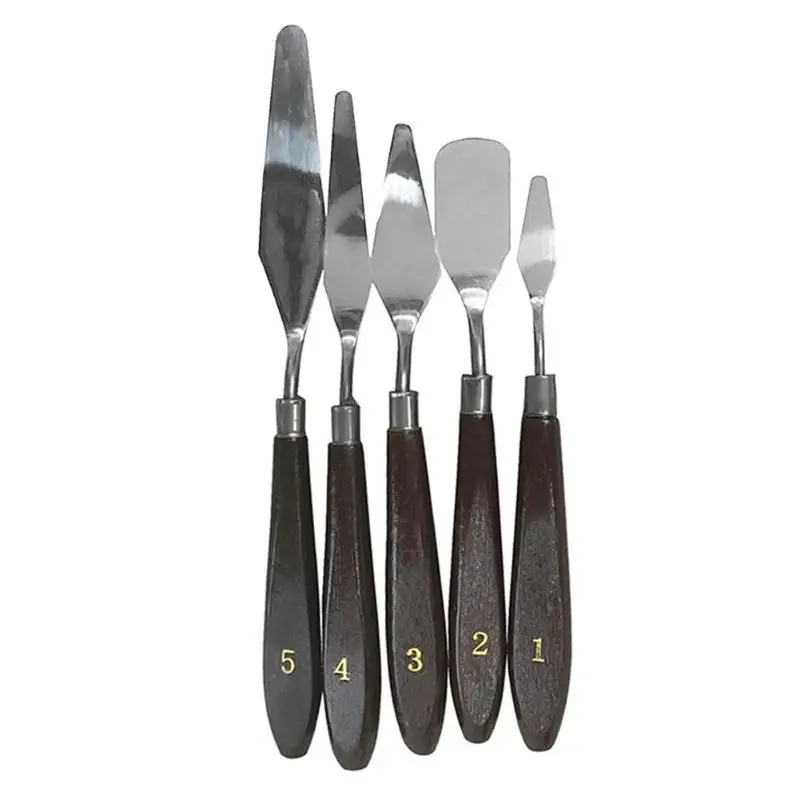 5pcs/set Spatula Palette Scraper Oil Painting Knife for Artist DIY Art Tool
5pcs/set Spatula Palette Scraper Oil Painting Knife for Artist DIY Art Tool