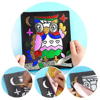 Color Glitter Paper Magic Art Painting Toys Kids Coloring DIY Crafts Learning Education Color Art Painting Card
Color Glitter Paper Magic Art Painting Toys Kids Coloring DIY Crafts Learning Education Color Art Painting Card