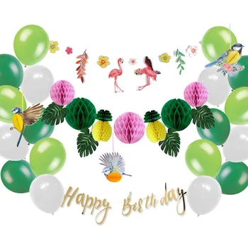 Birthday Tropical Party Decoration Set Jungle Zoo Parrot Honeycomb Banner Cake Topper Palm Leaves Safari Shower Decor
Birthday Tropical Party Decoration Set Jungle Zoo Parrot Honeycomb Banner Cake Topper Palm Leaves Safari Shower Decor