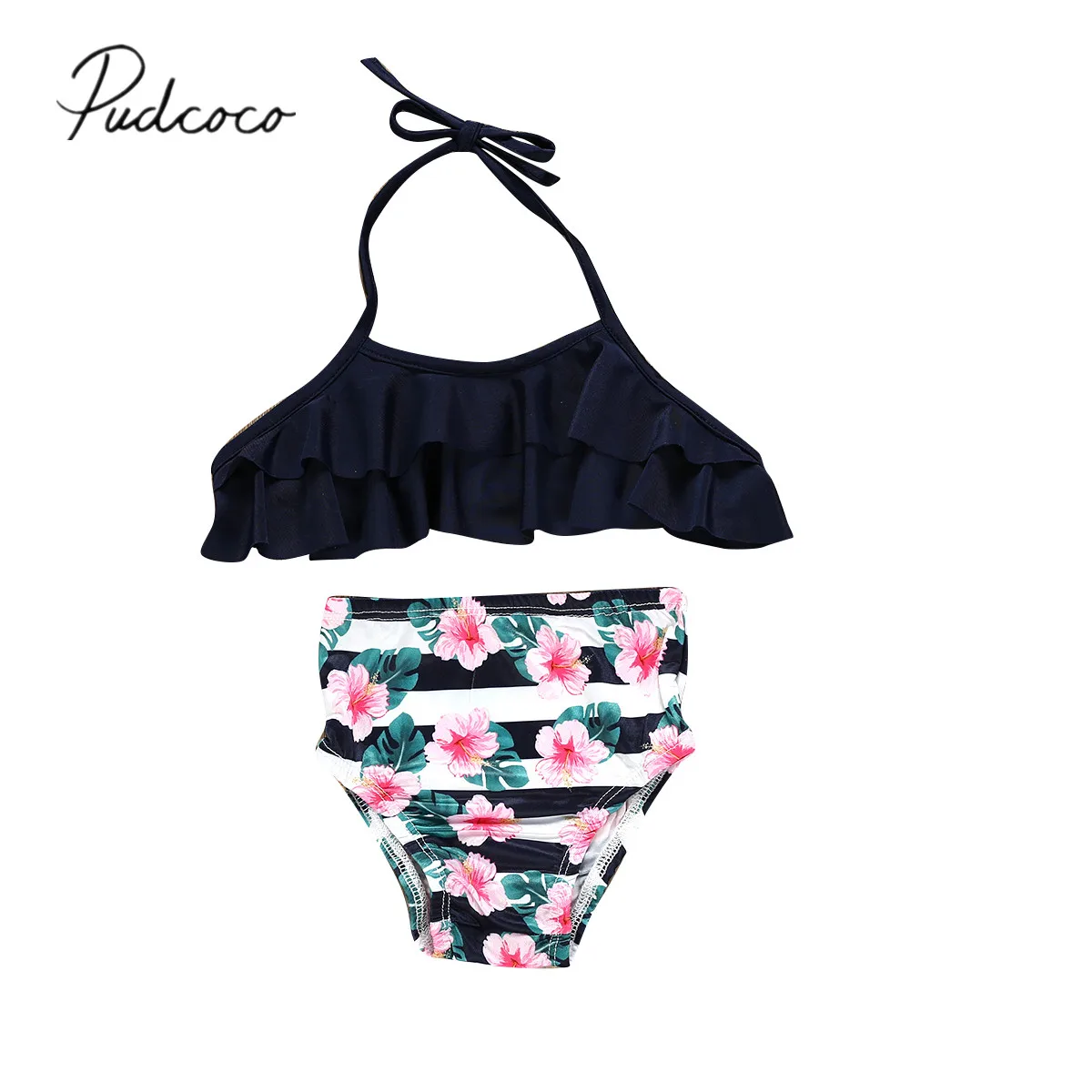 2019 Brand New Toddler Baby Girl Floral Striped Print Swimwear Bathing Suit Bikini Sleeveless Belt Tops+Shorts 2Pcs Swimsuit Set
2019 Brand New Toddler Baby Girl Floral Striped Print Swimwear Bathing Suit Bikini Sleeveless Belt Tops+Shorts 2Pcs Swimsuit Set