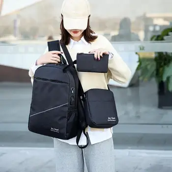 3pcs/set Women Men Solid Color Backpack Fashion Unisex Travel Nylon Purse School Bags Female Male Backpacks Mochila Masculina
3pcs/set Women Men Solid Color Backpack Fashion Unisex Travel Nylon Purse School Bags Female Male Backpacks Mochila Masculina