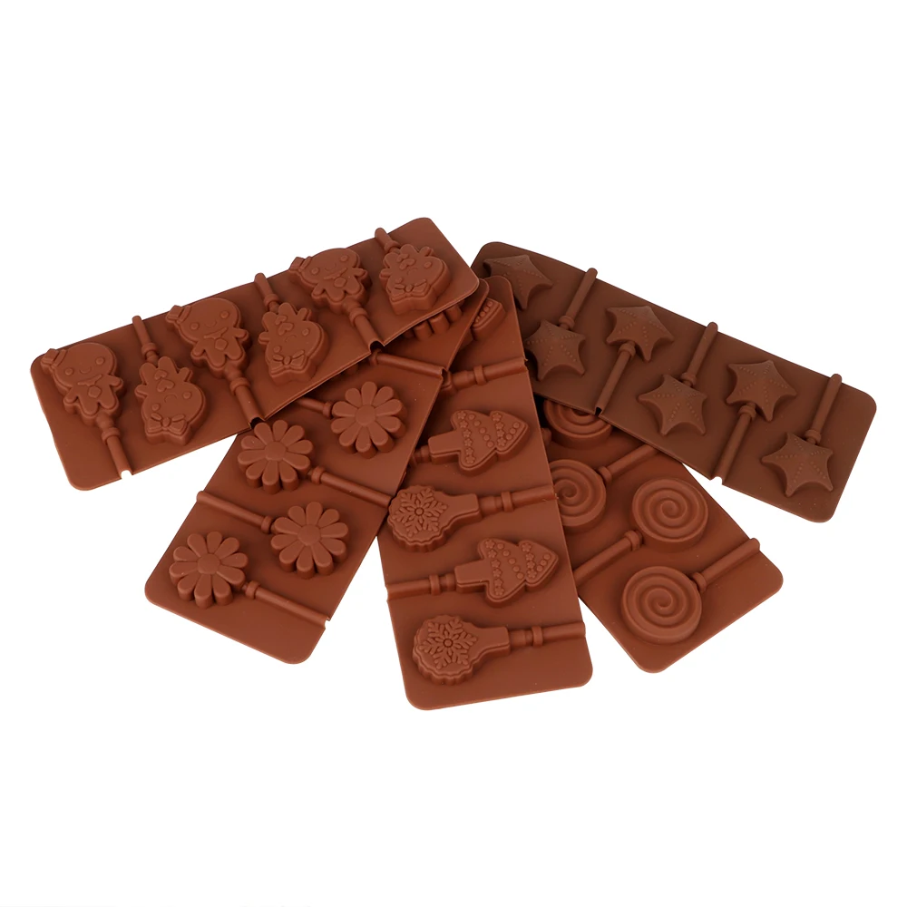 Lollipop Mold Silicone Mould Hard Candy Mold With Plastic Rod DIY Chocolate Dessert 6 Lattices Different Shape
Lollipop Mold Silicone Mould Hard Candy Mold With Plastic Rod DIY Chocolate Dessert 6 Lattices Different Shape