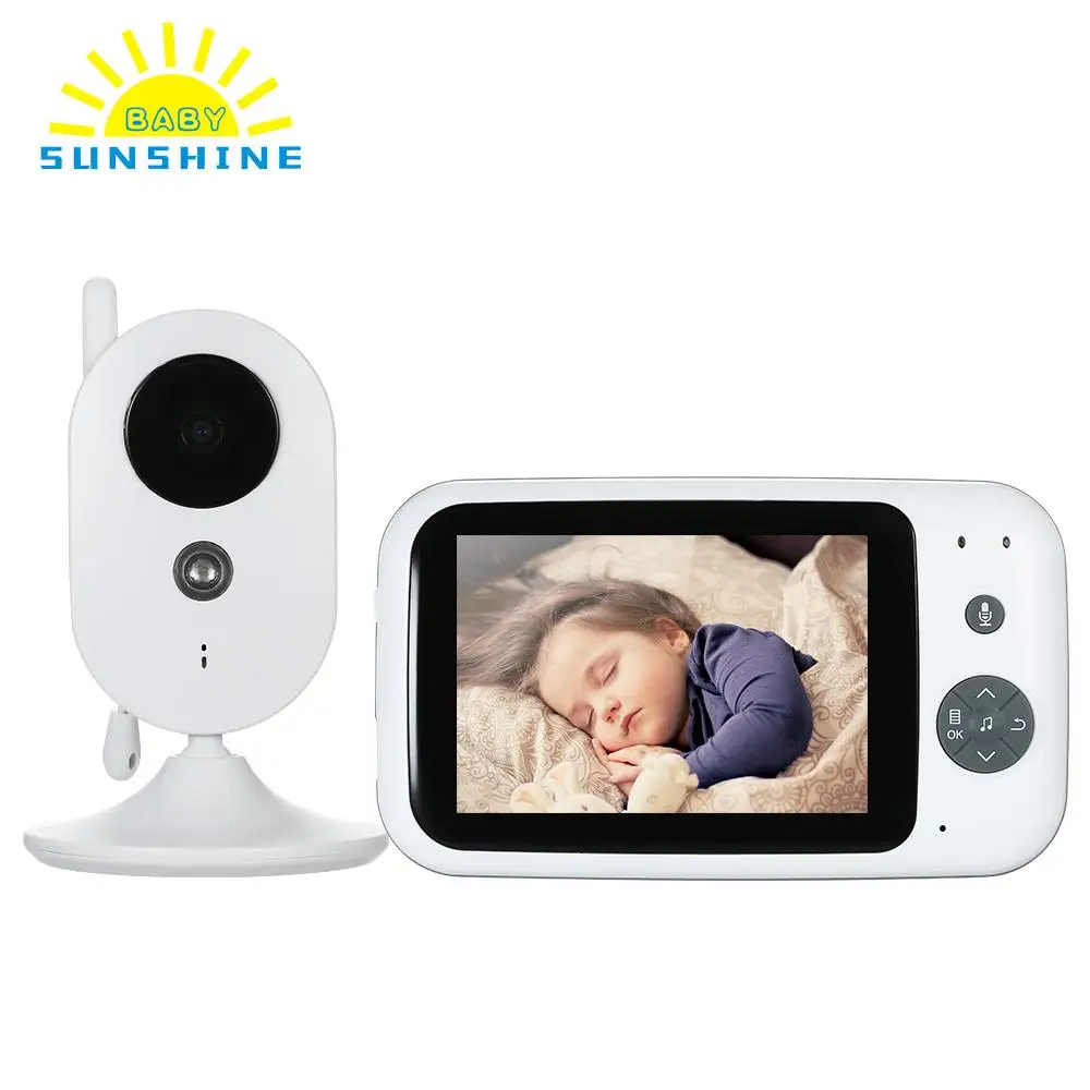 

3.5 inches 2.4GHz Wireless Connection LCD Wireless Video Baby Monitor with Lullabies Two-way Talkback Temperature Monitoring