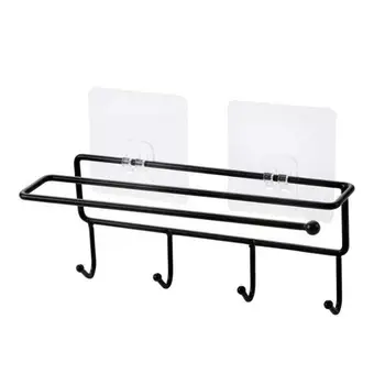 Self-Adhesive Iron Bathroom Paper Holder Bathroom Towel Rack Toilet Paper Holder(Black)
Self-Adhesive Iron Bathroom Paper Holder Bathroom Towel Rack Toilet Paper Holder(Black)