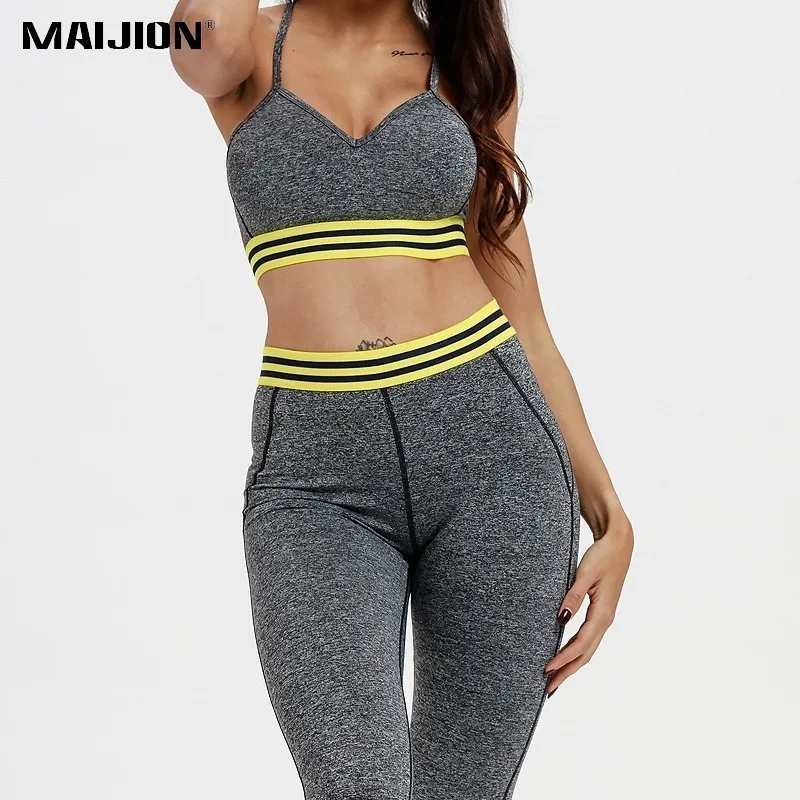 MAIJION Sexy Gym Yoga Sets For Fitness Sport Breathable Tracksuit Slim Crop Set Elastic Running Sportswear Ladies Quick Dry Suit
MAIJION Sexy Gym Yoga Sets For Fitness Sport Breathable Tracksuit Slim Crop Set Elastic Running Sportswear Ladies Quick Dry Suit