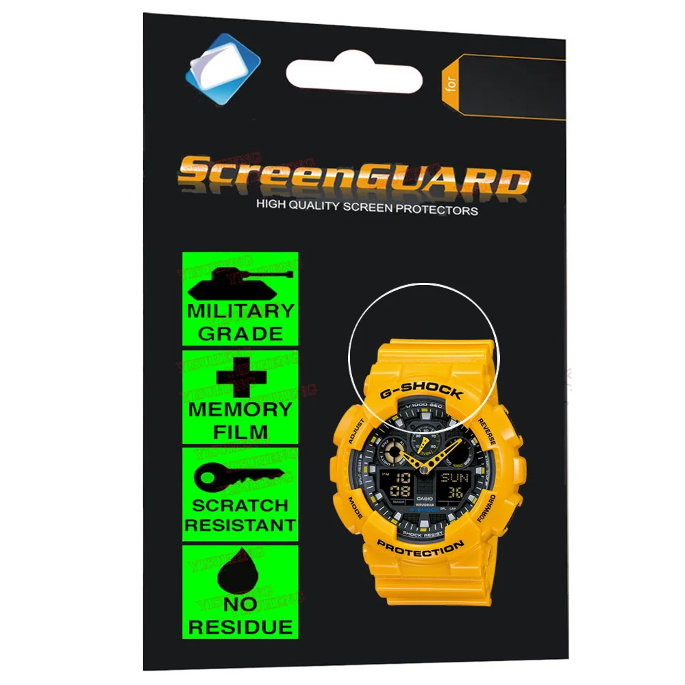 Military Grade Anti-Shock Film for Casio Watch G-Shock Analogue Digital Chronograph Sports Tactical Smart Stopwatch GA-100A-9A
Military Grade Anti-Shock Film for Casio Watch G-Shock Analogue Digital Chronograph Sports Tactical Smart Stopwatch GA-100A-9A