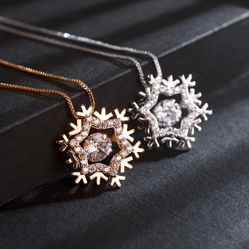 Richight Korean Zircon Necklace Women Fashion Snowflake Pendant Necklace Gold Chain Necklace 77593
Richight Korean Zircon Necklace Women Fashion Snowflake Pendant Necklace Gold Chain Necklace 77593