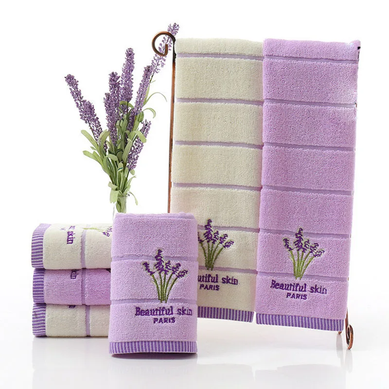 34*75cm Embroidery Romantic Lavender Towels Cotton Beach Towel Washcloths For the pool Napkins Kitchen Towel Toalha De Banho
34*75cm Embroidery Romantic Lavender Towels Cotton Beach Towel Washcloths For the pool Napkins Kitchen Towel Toalha De Banho