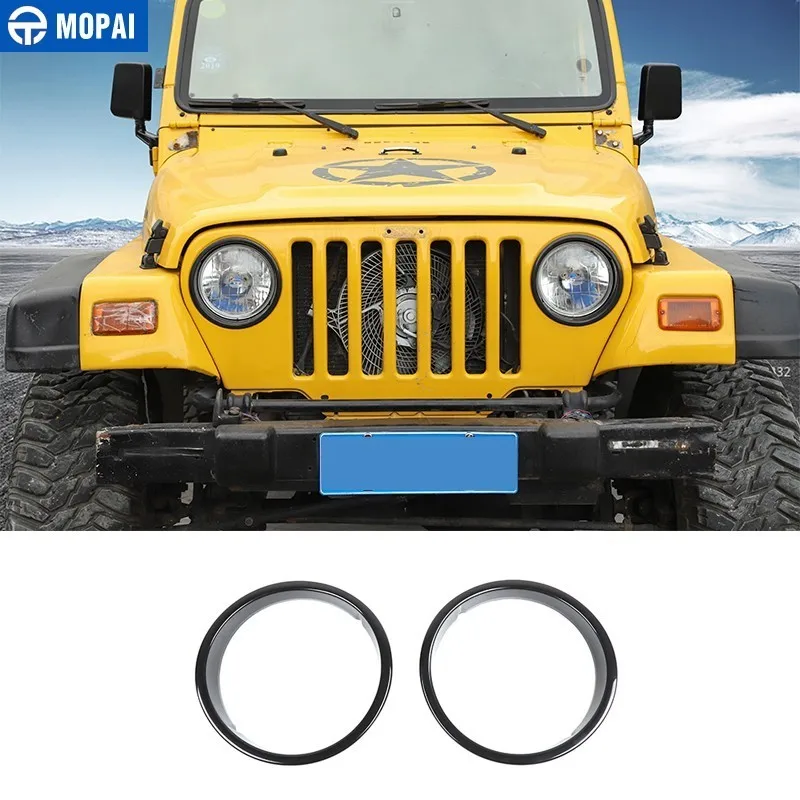 MOPAI Lamp Hoods for ABS Car Front Headlight Lamp Cover Decoration for Jeep Wrangler TJ 1997-2006 Car Accessories Styling 
MOPAI Lamp Hoods for ABS Car Front Headlight Lamp Cover Decoration for Jeep Wrangler TJ 1997-2006 Car Accessories Styling