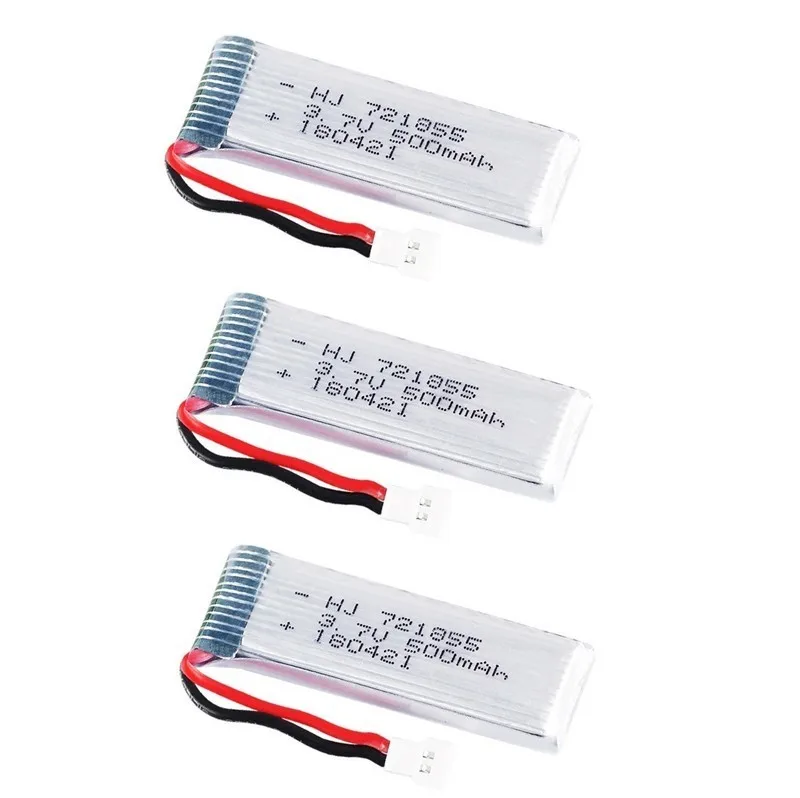 

3.7V 500mah For E50S E50 FOR H37 3.7v Lipo Battery For Wltoys V930 V977 V988 721855 RC Helicopter Drone Spare Part 3pcs