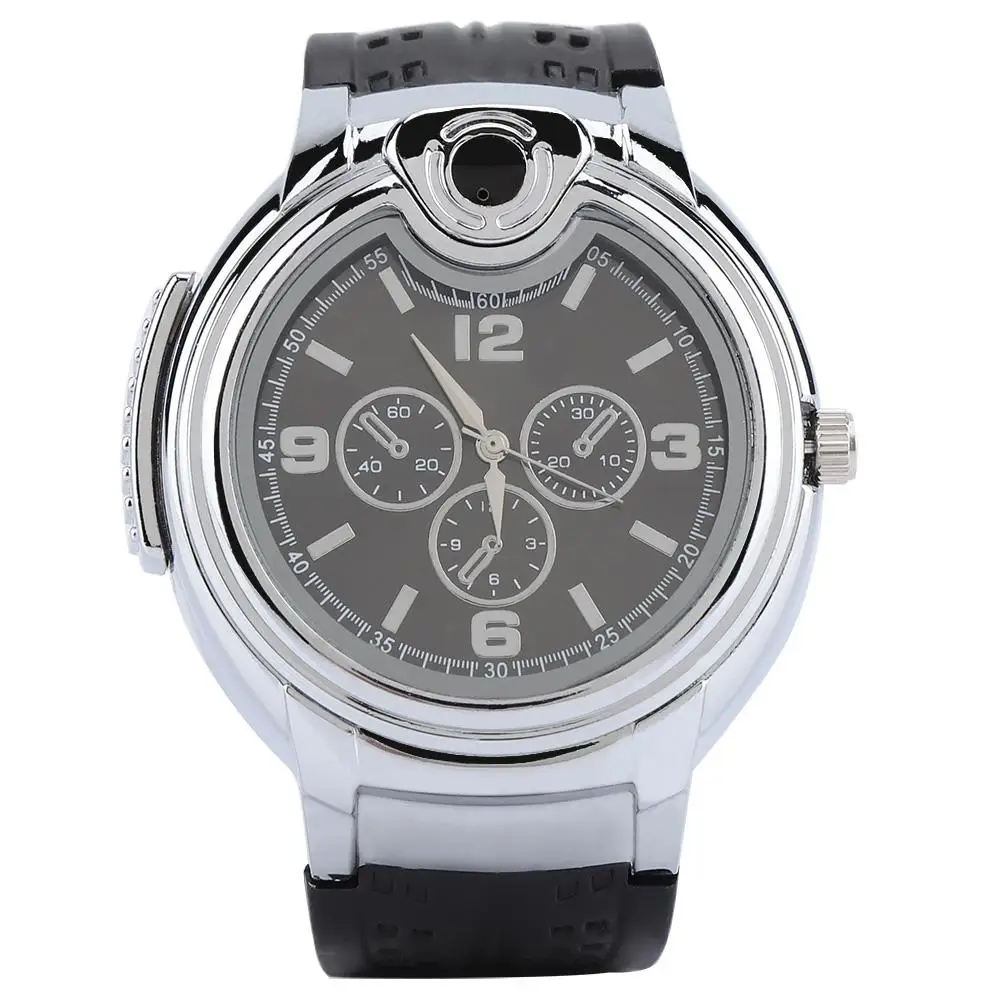 New Style Watch Lighter Men's Quartz Wrist Watches Refillable Butane Gas Cigar Lighter Creative Military Watch Lighters Gift
New Style Watch Lighter Men's Quartz Wrist Watches Refillable Butane Gas Cigar Lighter Creative Military Watch Lighters Gift