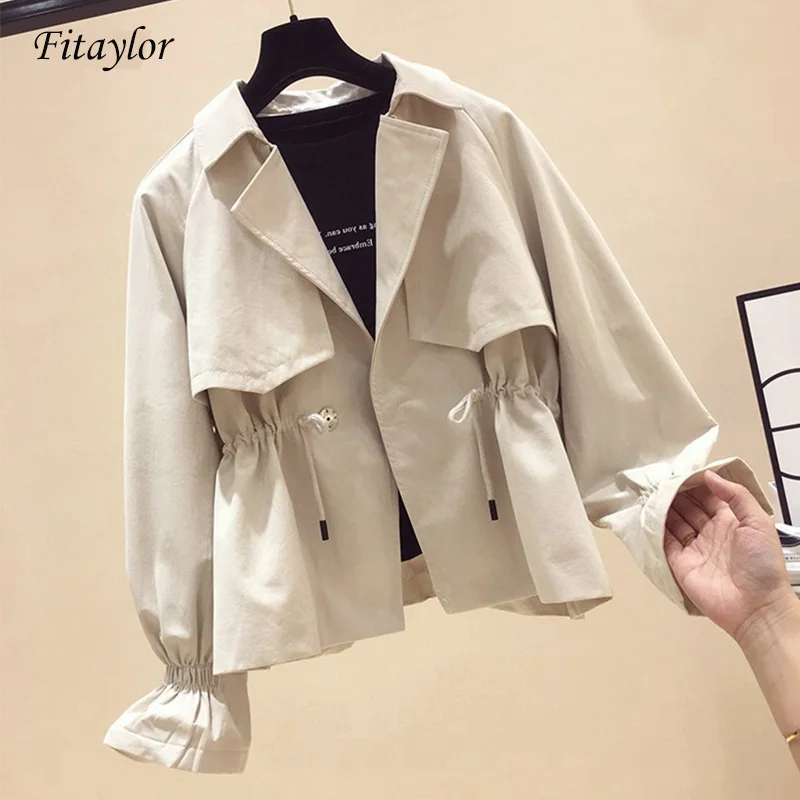 Fitaylor 2019 New Autumn Women Trench Coat Windbreaker Outerwear Female Casual Slim Sash Tie Up Short Trench Coat
Fitaylor 2019 New Autumn Women Trench Coat Windbreaker Outerwear Female Casual Slim Sash Tie Up Short Trench Coat