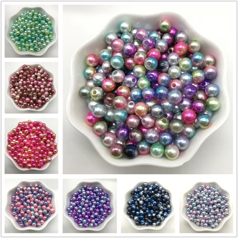 4/6/8/10mm Imitation Pearls Rainbow Acrylic Beads Round Pearl Spacer Loose Beads DIY Jewelry Making
4/6/8/10mm Imitation Pearls Rainbow Acrylic Beads Round Pearl Spacer Loose Beads DIY Jewelry Making