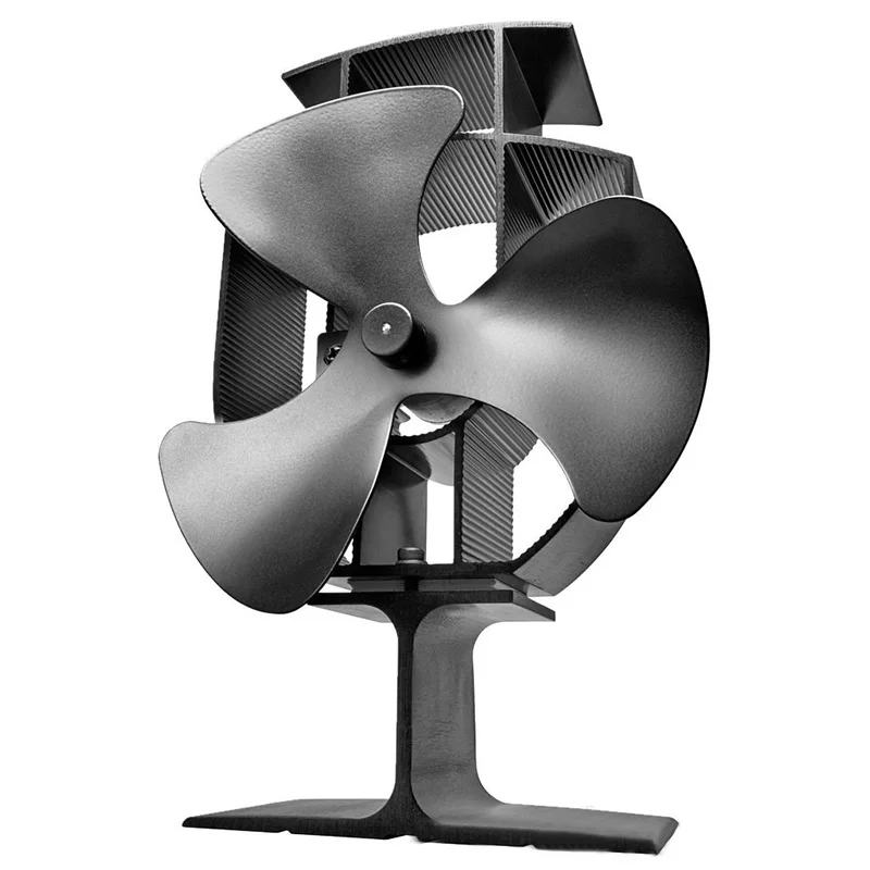 3 Blades Self-Powered Stove Fan Wood Burner Quiet Black Home Fireplace Fan Efficient Heat Distribution Black 1pc
3 Blades Self-Powered Stove Fan Wood Burner Quiet Black Home Fireplace Fan Efficient Heat Distribution Black 1pc