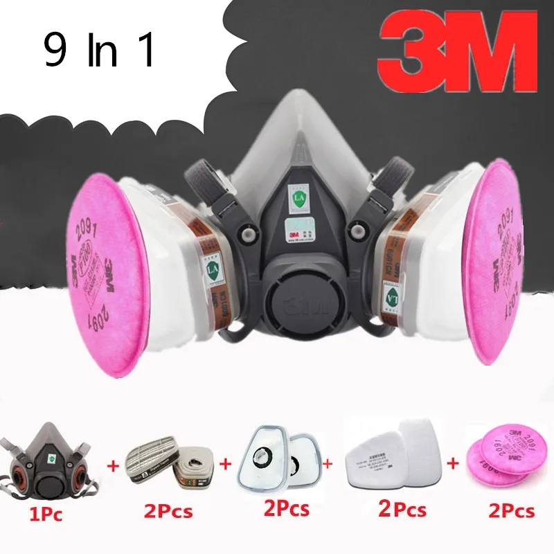 9 in 1 3M 6200 502 Half Gas Mask Military Spray Paint Respirator Filter Protective Cartridge Dust-proof Chemical Worker Mask
9 in 1 3M 6200 502 Half Gas Mask Military Spray Paint Respirator Filter Protective Cartridge Dust-proof Chemical Worker Mask