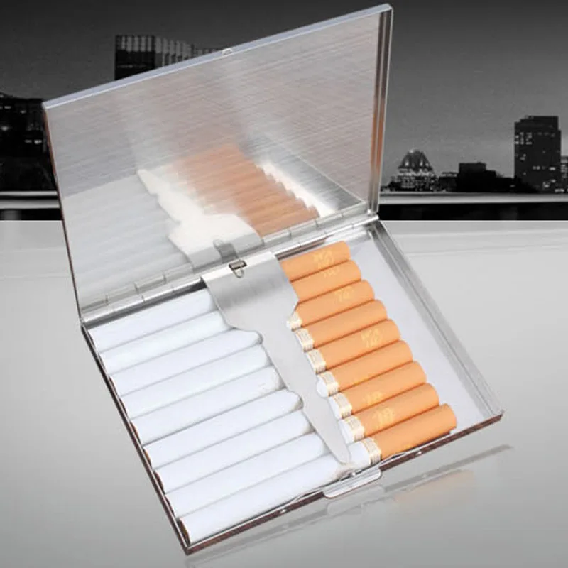 Cigarette Tobacco Box Case Stainless Steel Business Office Cigarette Storage Box Gift Tobacco Holder Case Organizer
Cigarette Tobacco Box Case Stainless Steel Business Office Cigarette Storage Box Gift Tobacco Holder Case Organizer