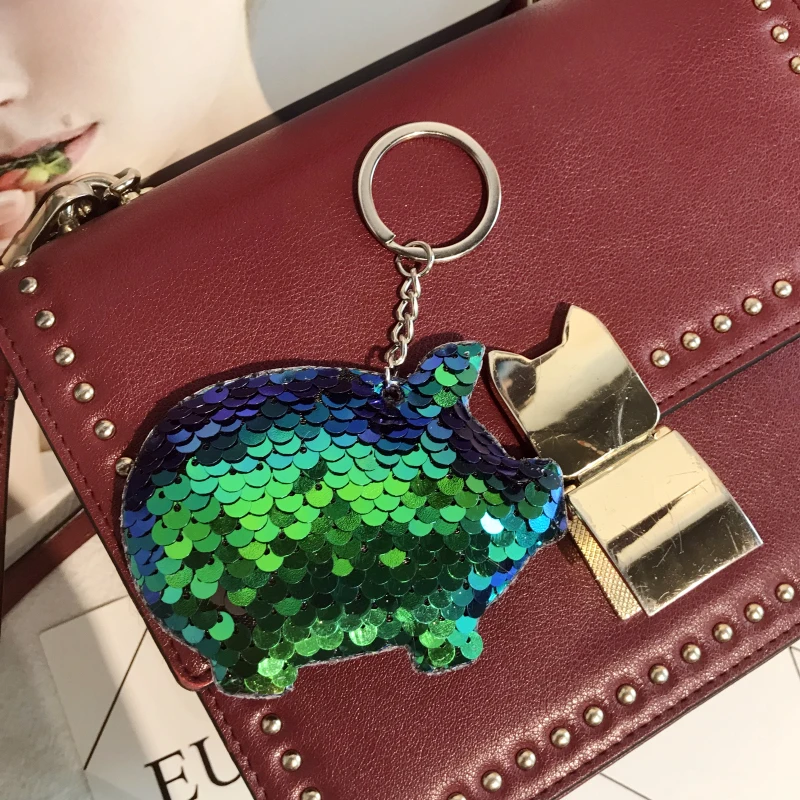 Keychain/Lovely Animal Pig Shape Car Bag Keychain for keys Sequins Key Ring Pendant Women Girl Shine Keyring Accessories Jewelry
Keychain/Lovely Animal Pig Shape Car Bag Keychain for keys Sequins Key Ring Pendant Women Girl Shine Keyring Accessories Jewelry