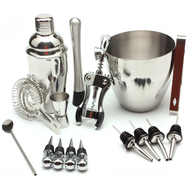 LUDA-16Pcs Set Kit Cocktail Shaker Strainer Bar Ice Wire Mixed Stainless Steel Colander Filter Bartender Cocktail Kit-750Ml
LUDA-16Pcs Set Kit Cocktail Shaker Strainer Bar Ice Wire Mixed Stainless Steel Colander Filter Bartender Cocktail Kit-750Ml