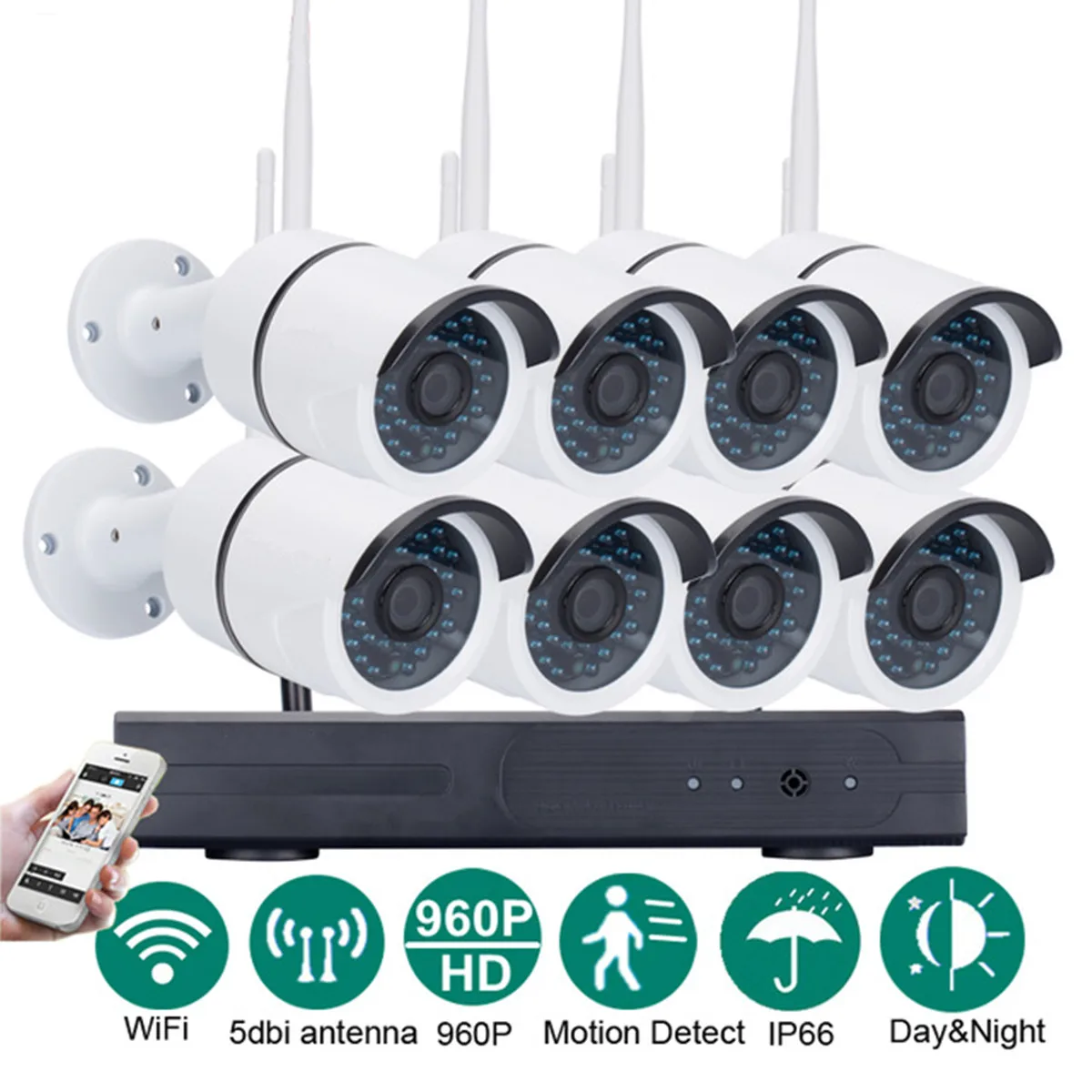 Safurance Wireless 8CH 960P WIFI NVR Outdoor CCTV Home Security Night Vision IP Camera Surveillance
Safurance Wireless 8CH 960P WIFI NVR Outdoor CCTV Home Security Night Vision IP Camera Surveillance