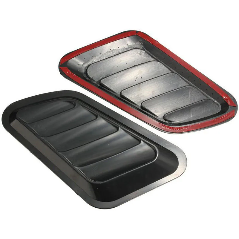 

JX-LCLYL 2pcs ABS Plastic Car Decorative Air Flow Intake Hood Scoop Bonnet Vent Cover Fender 32 x 18cm