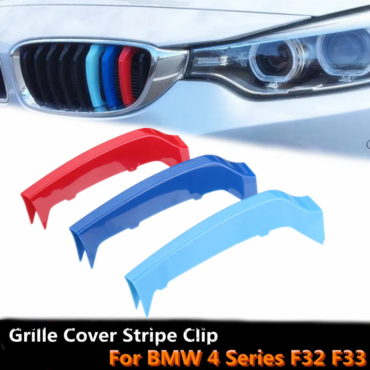 3pcs Tri Color 3D Car Front Grille Cover Trim Strip Sticker DIY Decoration For BMW 4 Series F32 F33 2014-2017
3pcs Tri Color 3D Car Front Grille Cover Trim Strip Sticker DIY Decoration For BMW 4 Series F32 F33 2014-2017