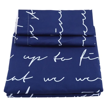 HOT 2 Types 100% Polyester Duvet Cover Classic Bedding Set Reactive Printing Letter Blue Pattern Three-piece Set 2019
HOT 2 Types 100% Polyester Duvet Cover Classic Bedding Set Reactive Printing Letter Blue Pattern Three-piece Set 2019